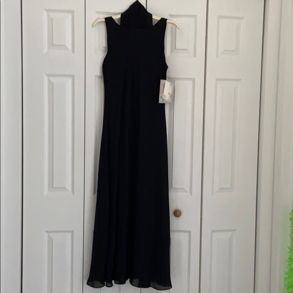 New plain black chiffon dress.